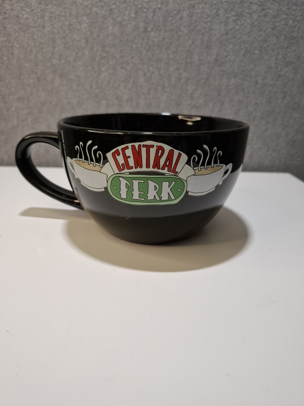 FRIENDS Central Perk Black Ceramic Mug with Red and Green Logo
